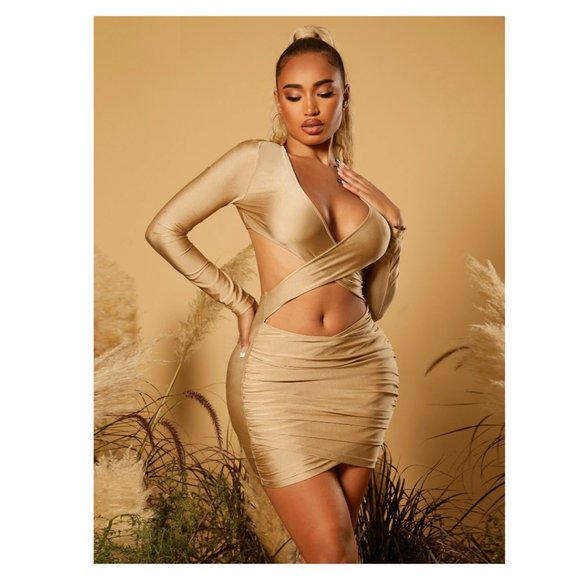 CHAMPAGNE PARTY DRESS BACK IN STOCK - Picture 9 of 10